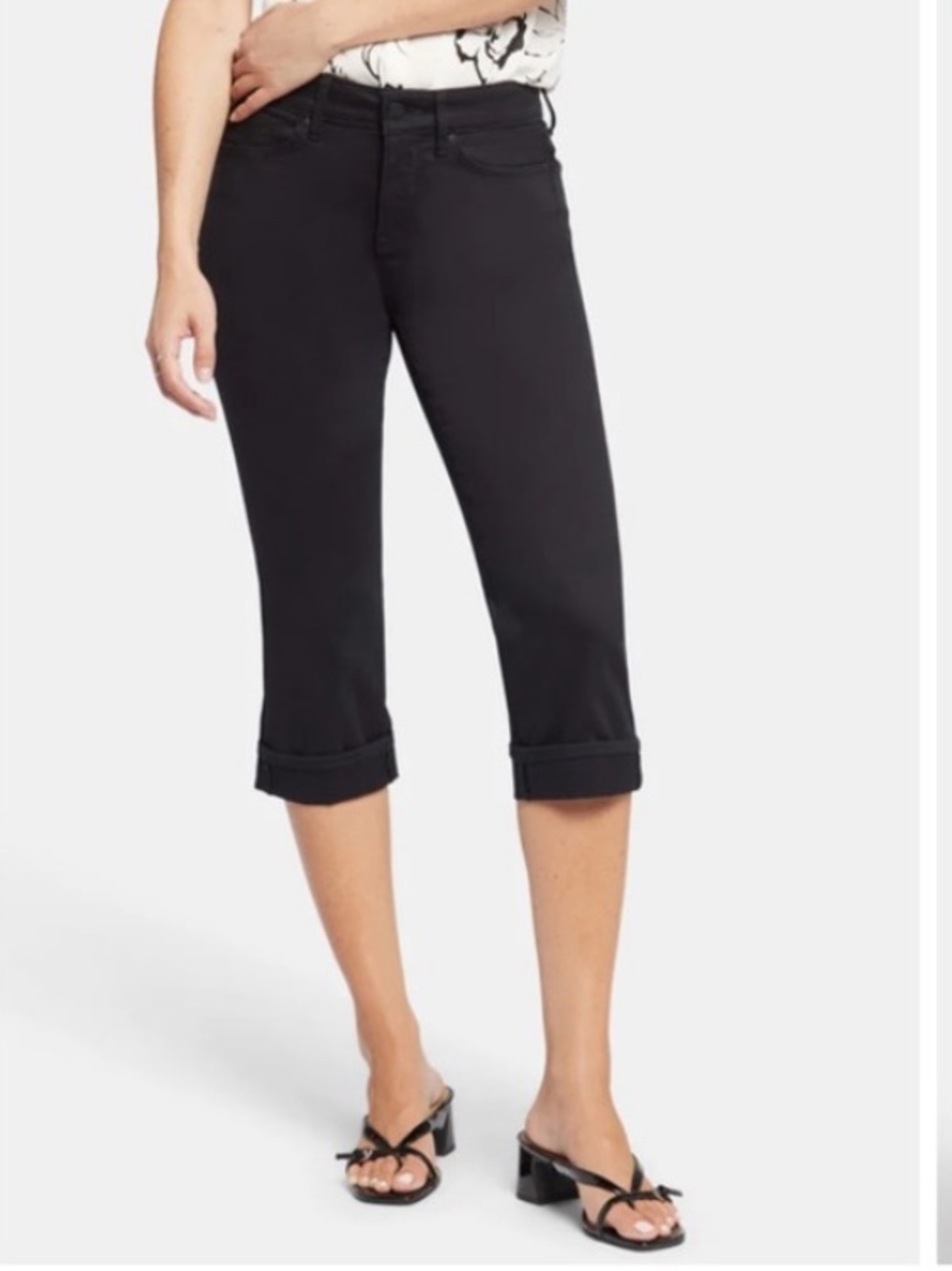NYDJ Black Marilyn Cropped Jeans
